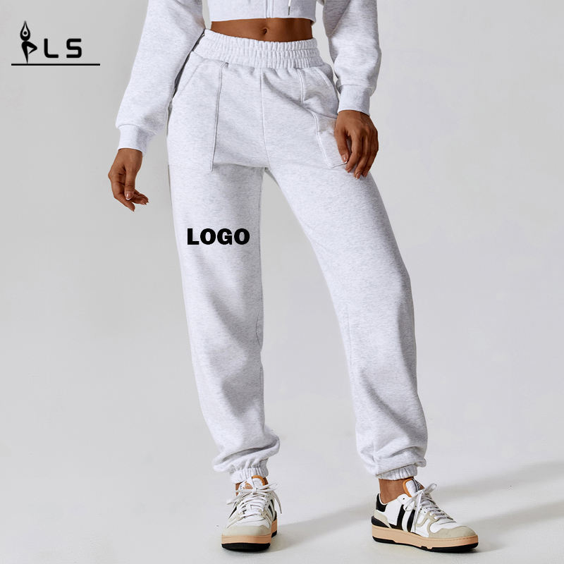 SC10114 ŽENY Fleece Elastic Pas Teplé volné běžecké zimní tepláky Sportovní tepelné běžící kalhoty