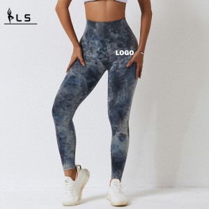 SC10125 Velkoobchodní cenová vazba Dye Scrunch zadek legíny a jógové kalhoty vysoký pas Sport Sport Women Yoga Pants Booty Leggings