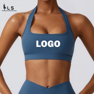 SC10161 Sexy Sports Bra Girls Fitness Yoga Wear Comfort Padded Sport Fitness Workout Gym Halter Sports Bra