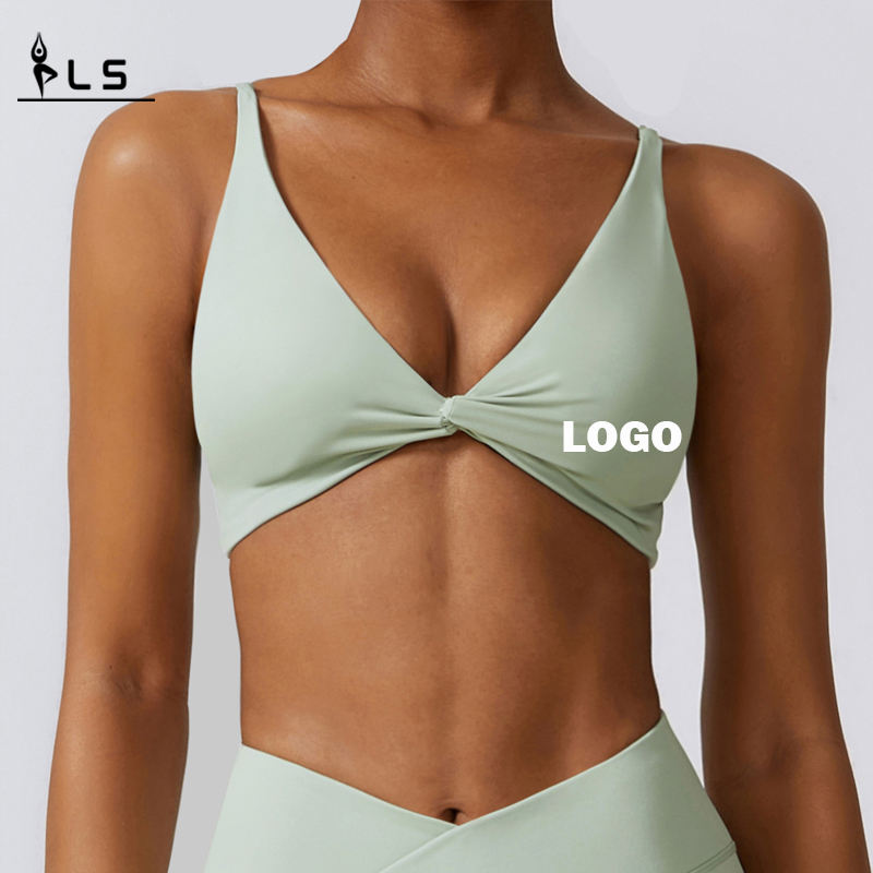 SC10162 Hot Sexy Workout Stretch Running Sport Bra Women High Impact Support Vest Shockproof Sports Bra