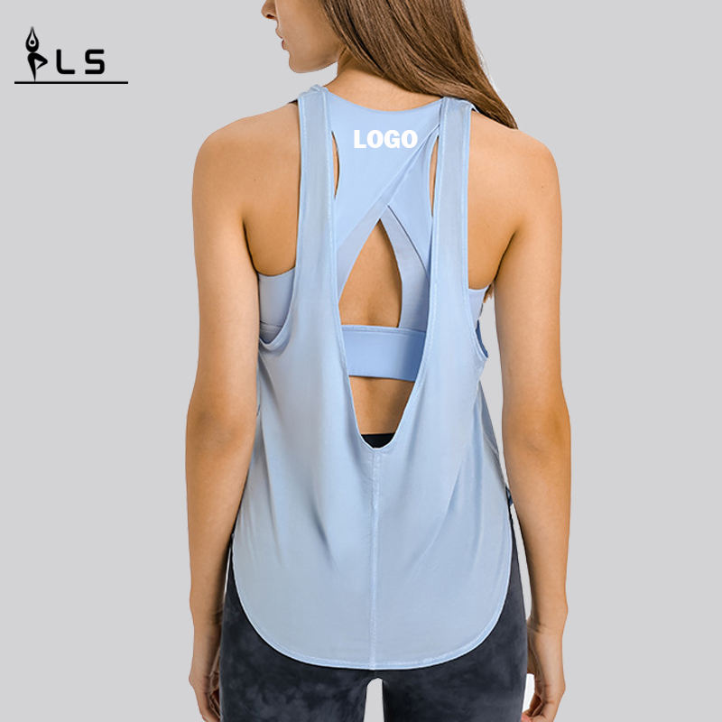 SC102512 Jarní módní volná halenka Hollow Workout Tops Yoga\'\'s Tank Top Womens Yoga Tank Top Otevřená zpět