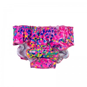 Dětské plenky potištěné květinové záhyby pohodlný absorpční tak roztomilý jasně růžový růžový